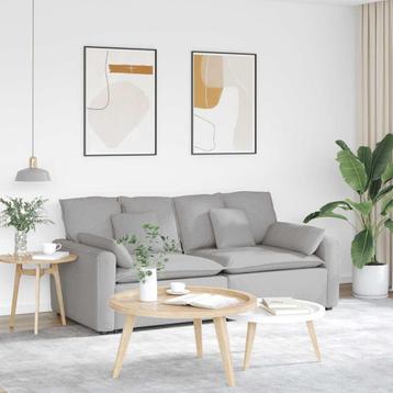 vidaXL Modulaire bank met kussens wolk grijs, Verzenden