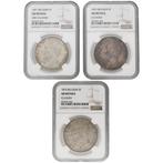 België. Leopold II. 5 Francs 1871/1875 (3 stuks)  (Zonder, Postzegels en Munten