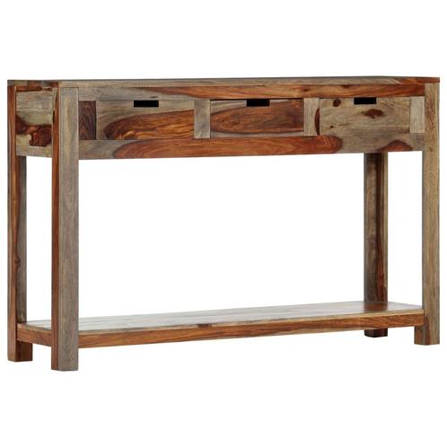 vidaXL Wandtafel met 3 lades 120x30x75 cm massief, Huis en Inrichting, Tafels | Bijzettafels, Nieuw, Verzenden