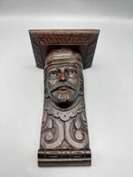 Gesneden houten wandconsole met mannengezicht - Console -, Antiek en Kunst