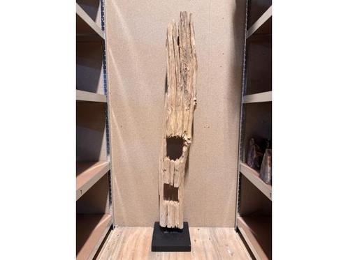 Veiling -  decoratieve houten huispaal op standaard 150 cm, Antiek en Kunst, Kunst | Beelden en Houtsnijwerken