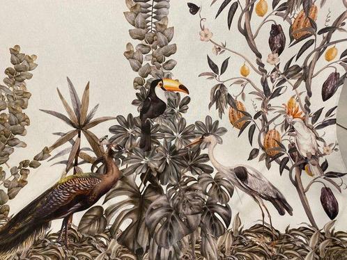 san leucio - exclusief jungle gordijnpaneel met pauwen en, Antiek en Kunst, Curiosa en Brocante
