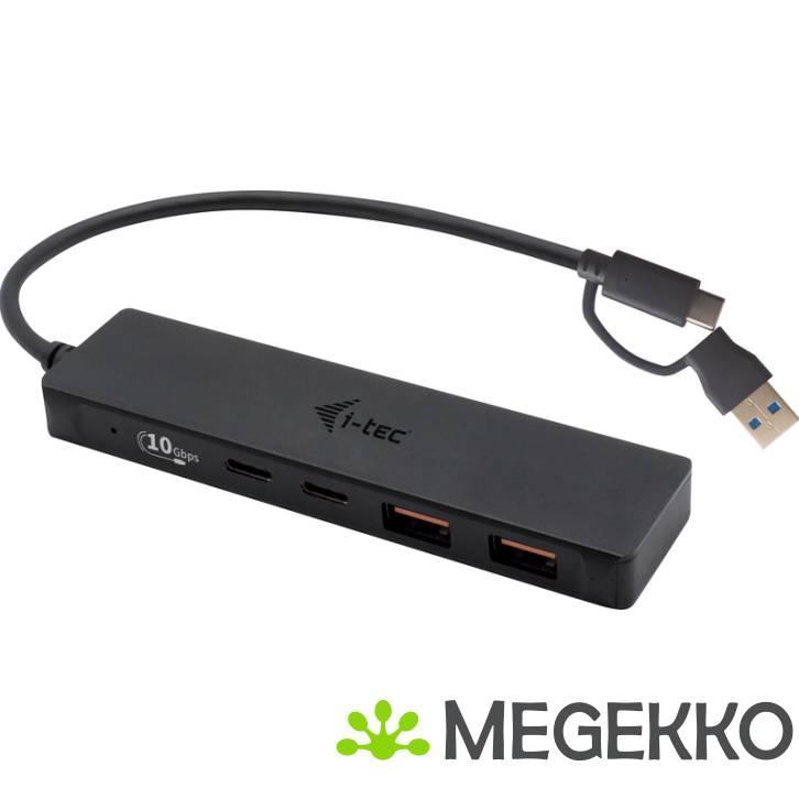I-tec Metal USB-C HUB 2x USB 3.0 + 2x USB-C, Computers en Software, USB Sticks, Nieuw, Verzenden
