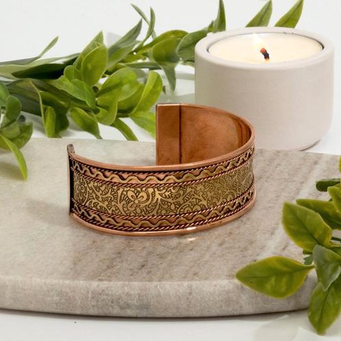 Koperen met messing klemarmband, Sport en Fitness, Gezondheidsproducten en Wellness, Ophalen of Verzenden
