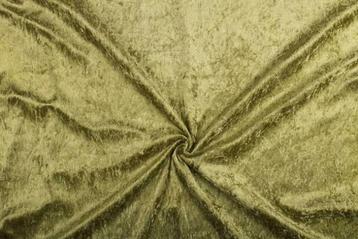 Velvet stof licht khaki stof - 10m rol - Polyester stof, Verzenden