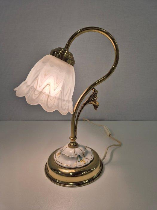Buffet tafellamp - Messing, Porselein - Bejorama, Antiek en Kunst, Curiosa en Brocante