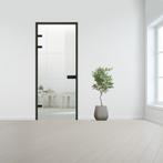 Glazen deur met kozijnsysteem - Zwart beslag-Linksdraaiend-B, Doe-het-zelf en Bouw, Glas en Ramen, Verzenden, Nieuw
