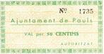 Espagne Spanien Pauls Gemeinderat 50 Centimes, Verzenden, België