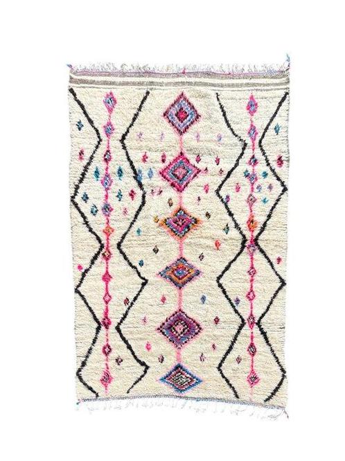 hand made - Handgemaakte Marokkaanse Azilal Tapijt – Wol –, Huis en Inrichting, Stoffering | Tapijten en Vloerkleden