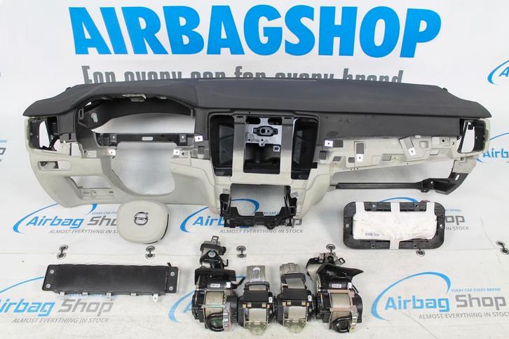 AIRBAG KIT – TABLEAU DE BORD NOIR BLANC VOLVO V90 (2016-….), Auto-onderdelen, Dashboard en Schakelaars