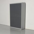 Kinnarps roldeurkast, aluminium, 198 x 120 cm, incl, 4 le..., Gebruikt, Ophalen of Verzenden