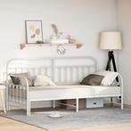 vidaXL Ligbedframe met Uittrekbed Wit 100x190 cm Staal, Huis en Inrichting, Slaapkamer | Bedden, Verzenden, Nieuw