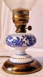 Lampe - Céramique, Verre, Laiton - Elektrifiziert Petroleum