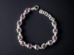 Bracelet en Améthyste et argent 925 millièmes. Pierre