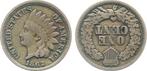 1 Cent 1862, Usa, ss/vz, Indianer Kopf Messing, Verzenden