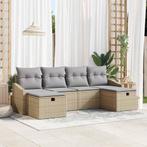 vidaXL Tuinbank Set met kussen 6 pcs Beige 55 x 62 x 69 cm, Verzenden, Nieuw