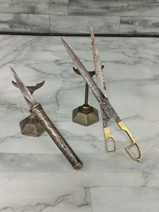 Antique Ottoman Calligraphers Scissors and Knife - Ottoman, Antiek en Kunst, Kunst | Niet-Westerse kunst