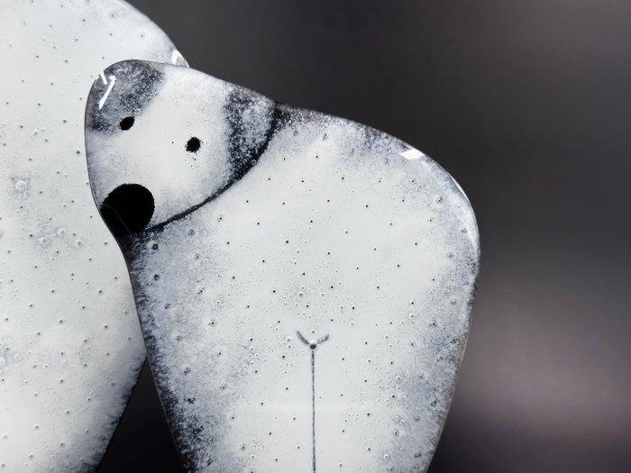 Studio Habrat - Beeldje - Polas Bear (2) - fusing, Antiek en Kunst, Antiek | Glaswerk en Kristal