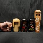 Poupée kokeshi de création avec cheveux courts mignons -, Antiek en Kunst