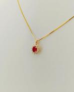 Zonder Minimumprijs - Ketting met hanger Zilver Diamant, Handtassen en Accessoires, Antieke sieraden
