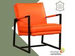 Leren fauteuil Secret - Toledo Orange (oranje), Maison & Meubles, Ophalen of Verzenden