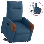 vidaXL Sta-op-stoel verstelbaar stof blauw, Verzenden, Nieuw