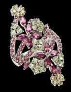 Zilver, Ring Jardin dÉden peridot en granaat - Harmonie,