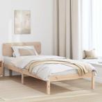 vidaXL Bedframe met hoofdeinde Naturel 90 x 200 cm Massief, Huis en Inrichting, Slaapkamer | Bedden, Verzenden, Nieuw
