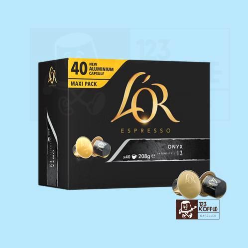 LOR Espresso Onyx Intensity 12 | 40 x Donkere & Krachtige, Electroménager, Accessoires de machine à café, Envoi