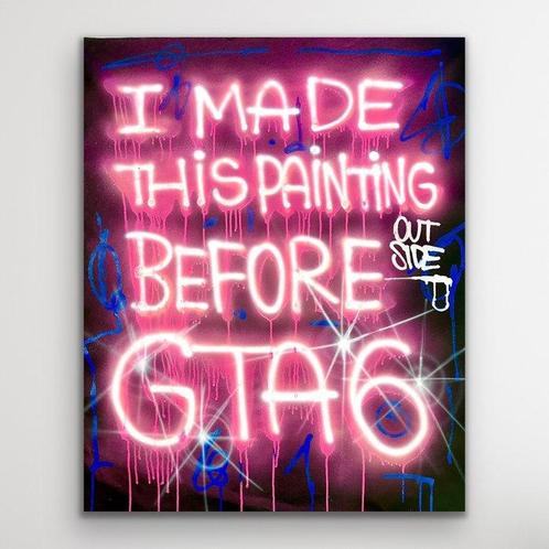 Outside313 - Before gta 6 - neon black edition, Antiquités & Art, Art | Peinture | Moderne