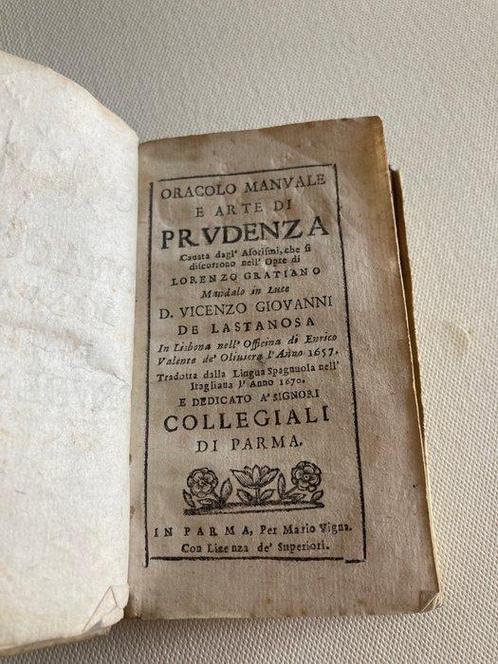 Baltasar Gracián (Lorenzo Gratiano) - Oracolo Manuale e Arte, Antiek en Kunst, Antiek | Boeken en Manuscripten