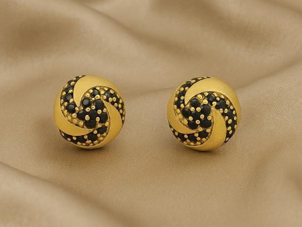 Veiling - Oorknoppen geel zwart briljant moissaniet 0.70 car, Handtassen en Accessoires, Oorbellen