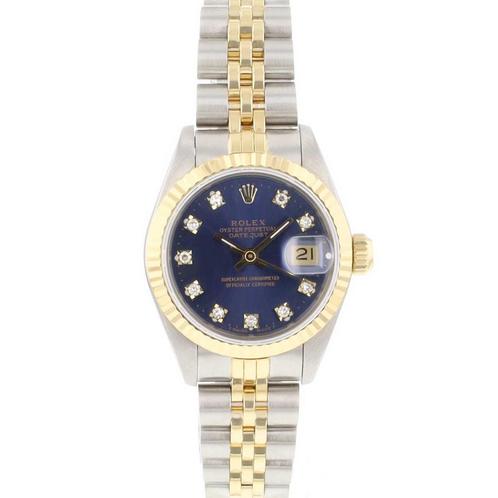 Rolex Lady-Datejust 26 69173 uit 1986, Bijoux, Sacs & Beauté, Montres | Femmes, Envoi