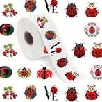 Sluitstickers lieveheersbeestje rond etiket 2,5 cm rol 500, Nieuw
