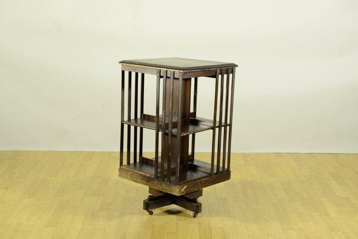 Bibliothèque - Acajou - Pivotant, Antiquités & Art, Curiosités & Brocante