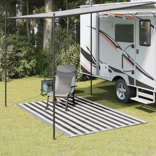 vidaXL Tenttapijt 200x300 cm antracietkleurig en wit, Caravanes & Camping, Accessoires de tente, Envoi