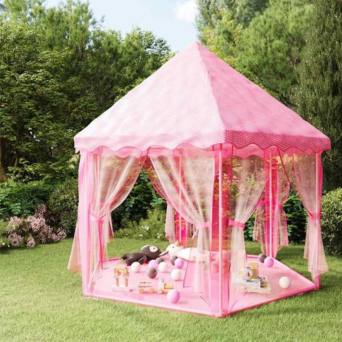 vidaXL Prinsessenspeeltent met 250 Ballen 133x140 cm roze, Kinderen en Baby's, Speelgoed | Buiten | Speeltoestellen, Nieuw, Verzenden