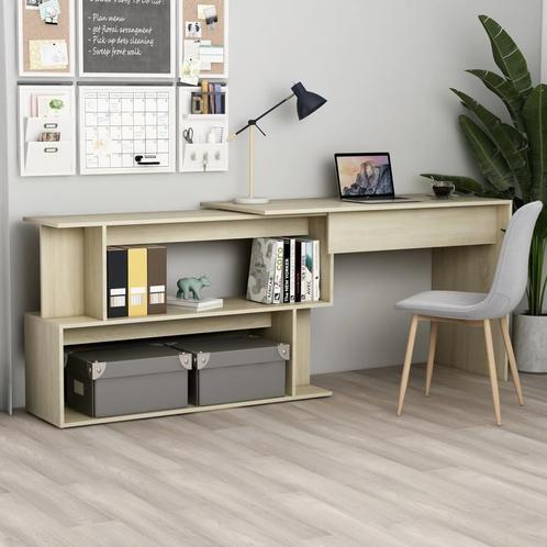 vidaXL Hoekbureau 200x50x76 cm bewerkt hout sonoma, Huis en Inrichting, Bureaus, Nieuw, Verzenden