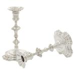 John Cafe - Kaarsenhouder (2) - .925 zilver - 1750, Antiek en Kunst