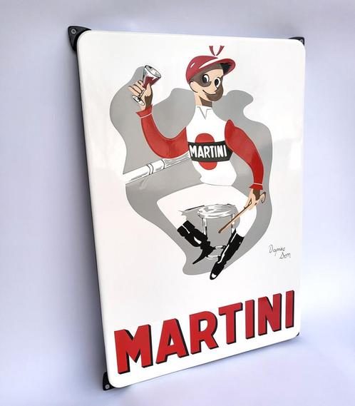 Martini Jockey emaille bord, Collections, Marques & Objets publicitaires, Envoi