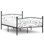 vidaXL Bedframe met lattenbodem metaal zwart 140x200 cm, Verzenden, Nieuw