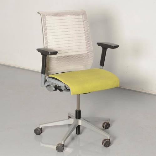 Steelcase bureaustoel, groen, wit netwave, 3D armleggers, Maison & Meubles, Chaises de bureau, Enlèvement ou Envoi