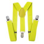 Fako Fashion - Kinder Bretels - Effen - 65cm - Fluo Geel, Kinderen en Baby's, Verzenden, Nieuw