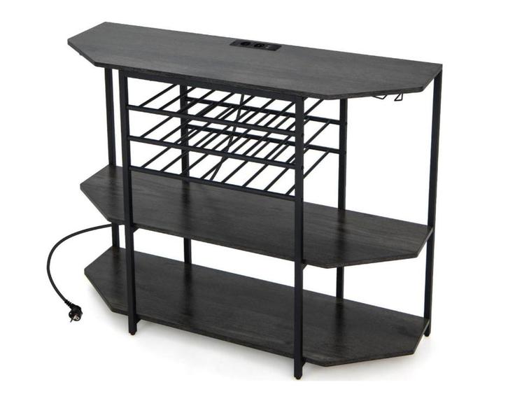 2dekans | coast stellingskast - 3 laags - zwart, Huis en Inrichting, Woonaccessoires | Wijnrekken, Ophalen of Verzenden