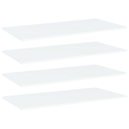 vidaXL Wandschappen 4 st 80x20x1,5 cm bewerkt hout wit, Huis en Inrichting, Woonaccessoires | Wandplanken en Boekenplanken, Nieuw