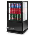 Koelvitrine | 58L | Zwart | +2°C/+6°C | 3 Niveaus |, Zakelijke goederen, Verzenden, Nieuw in verpakking