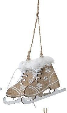 Houten Schaatsen Naturel hanger 8 cm per stuk, Hobby & Loisirs créatifs, Bricolage