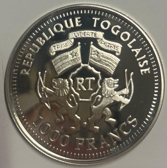 Togo. 1000 Francs 1994 Coupé mondiale de Football (Zonder, Postzegels en Munten, Munten | Europa | Niet-Euromunten