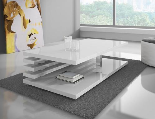 Salontafel Altea hoogglans wit rechthoekig 120x60cm, Huis en Inrichting, Tafels | Salontafels, Nieuw, 50 tot 100 cm, Minder dan 50 cm