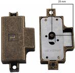 Spanjoletslot 25 mm links brons, Klink of Kruk